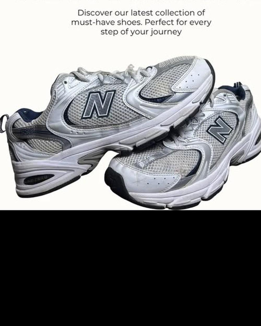 New Balance 530 White / Silver, EUR 40.5, condition 10 out of 10
