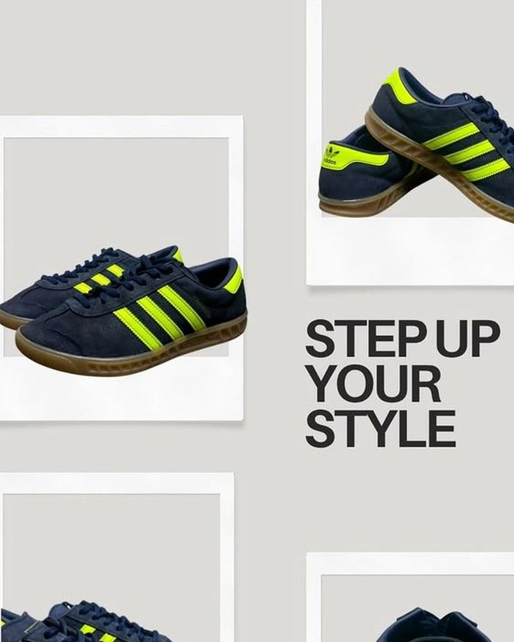 Adidas Hilberg Navy & Neon Yellow, EUR 38, condition 10 out of 10