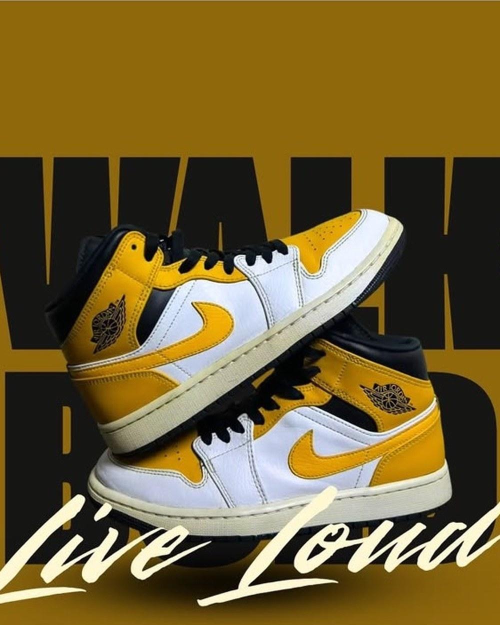 Nike Air Jordan 1 Mid Yellow Ochre, EUR 41, condition 10 out of 10