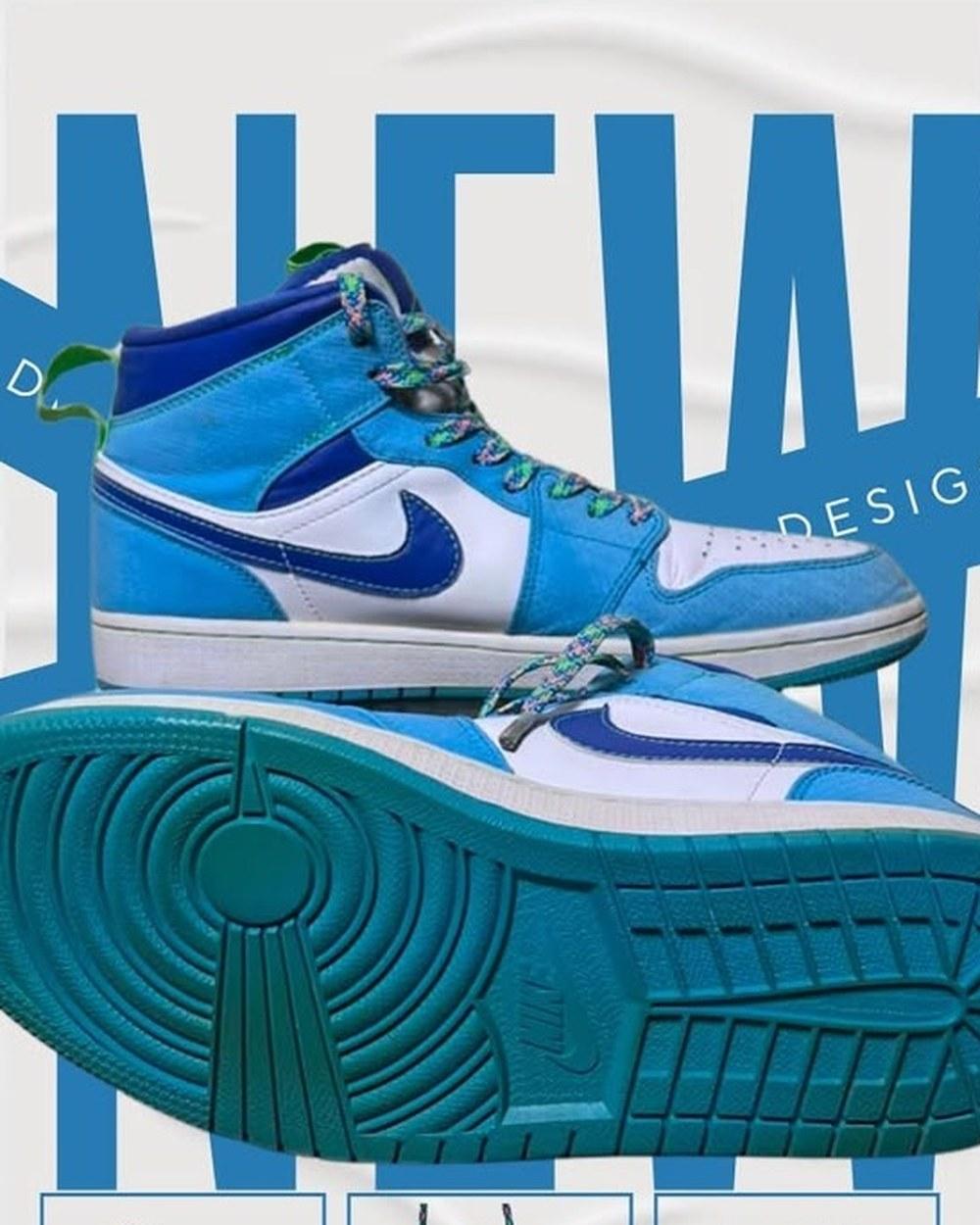 Nike Air Jordan 1 Mid SE GS Sprite, EUR 42.5, condition 10 out of 10
