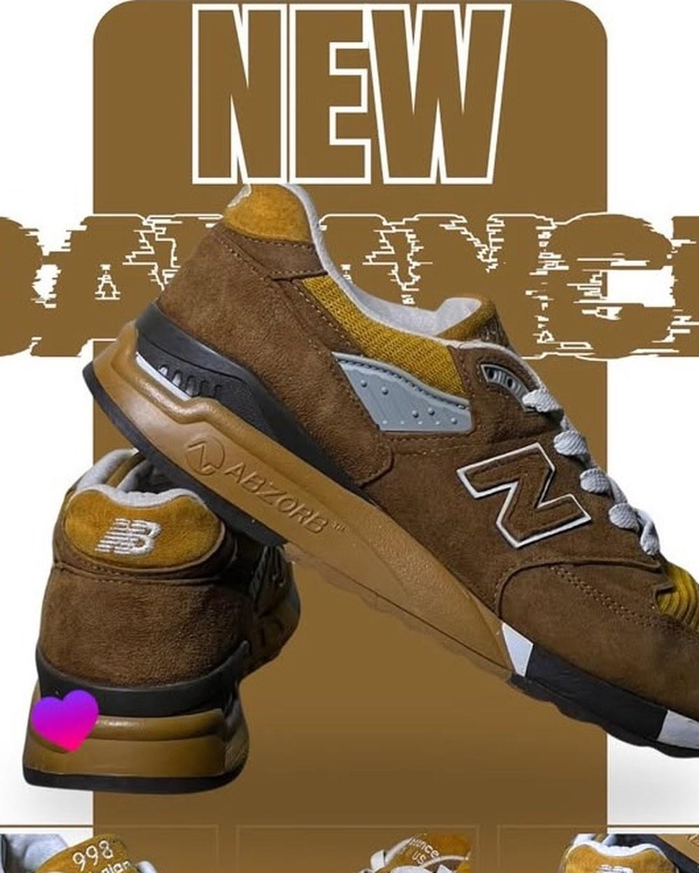 New Balance 998 Brown / Mustard, EUR 43, condition 10 out of 10
